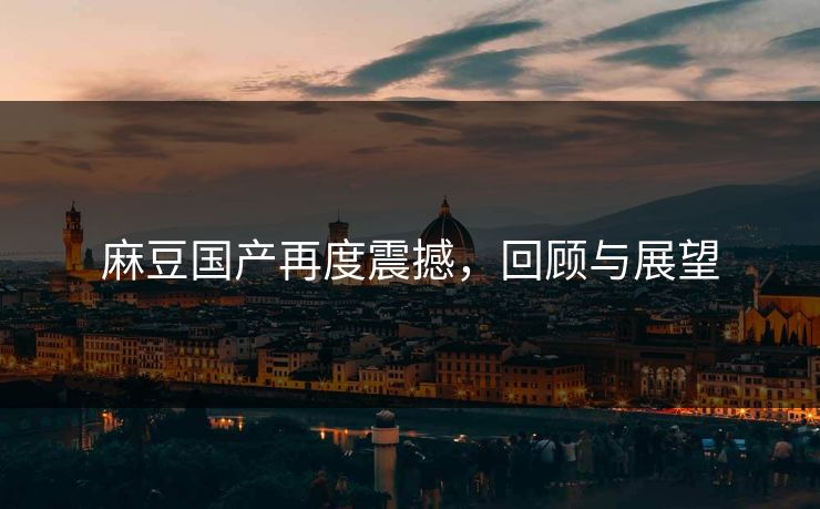 麻豆国产再度震撼，回顾与展望  第1张