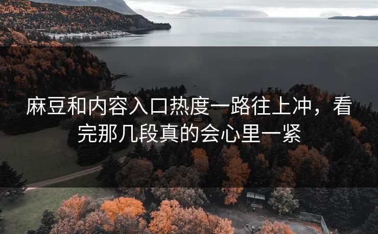麻豆和内容入口热度一路往上冲，看完那几段真的会心里一紧  第1张